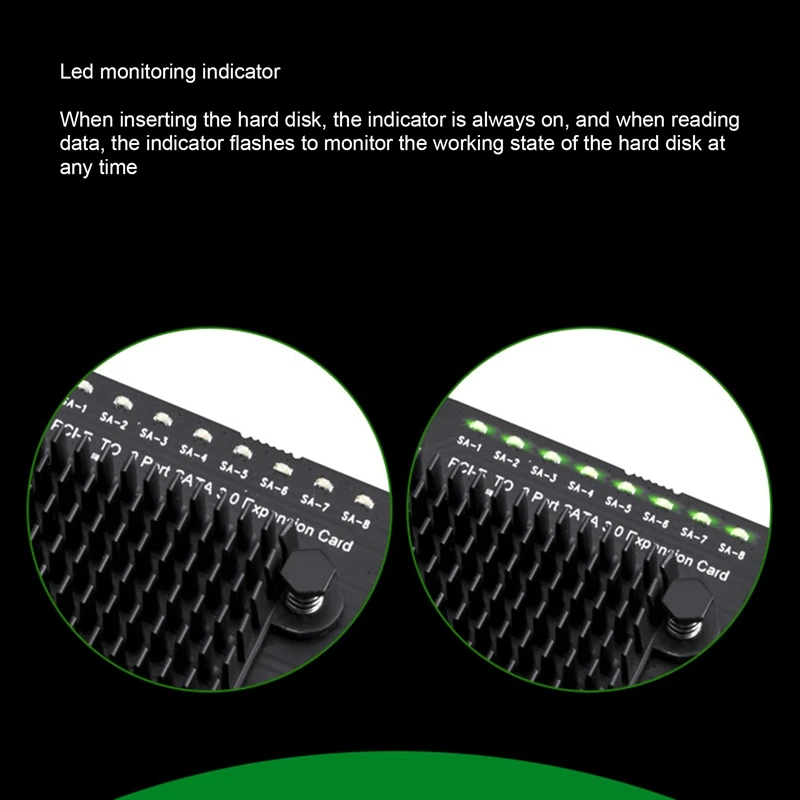 미니 SAS/SATA3.0 하드 디스크 확장 카드, PCI-E to SFF-8087 어댑터 카드, 6G8 포트, 8 디스크