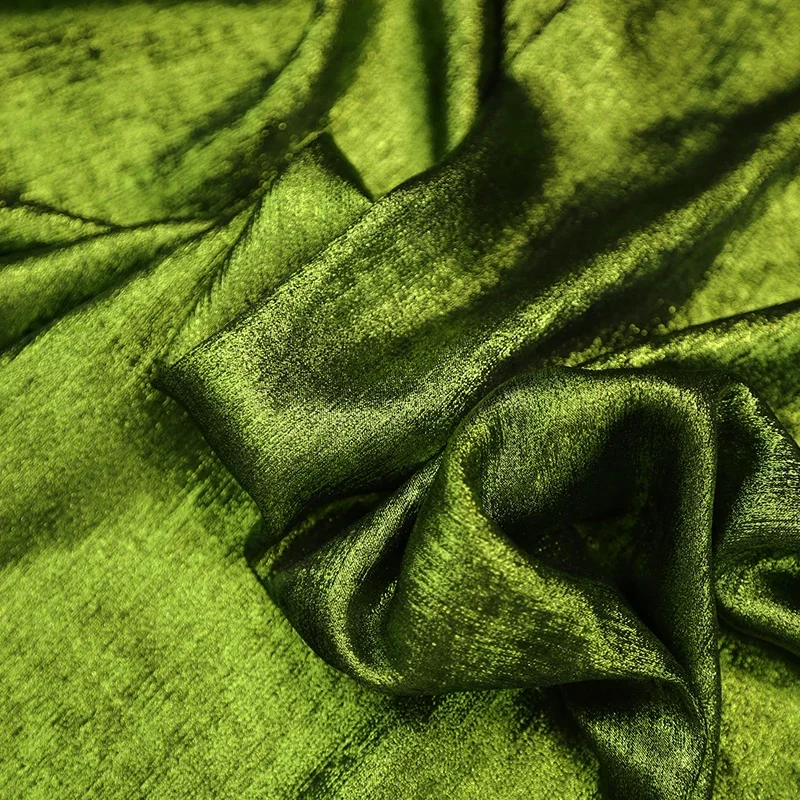 

50/100x150 см флуоресцентный шелковый шифон, специальная ткань для горячего тиснения, металлическая текстура, серебряное блестящее платье, модные ткани с лямкой на шее