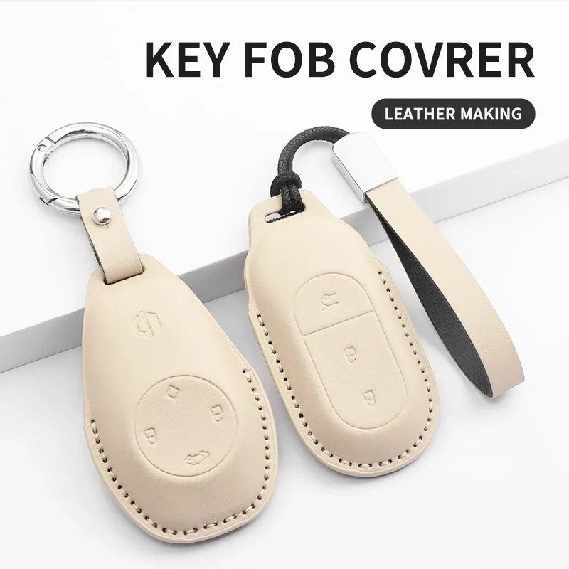 

PU Leather Car Remote Key Case Cover Shell for Leapmotor C10 T03 S01 C11 for 2023 Leapmotor C01 T03 S01 C11 C16 B10 Keyless Fob