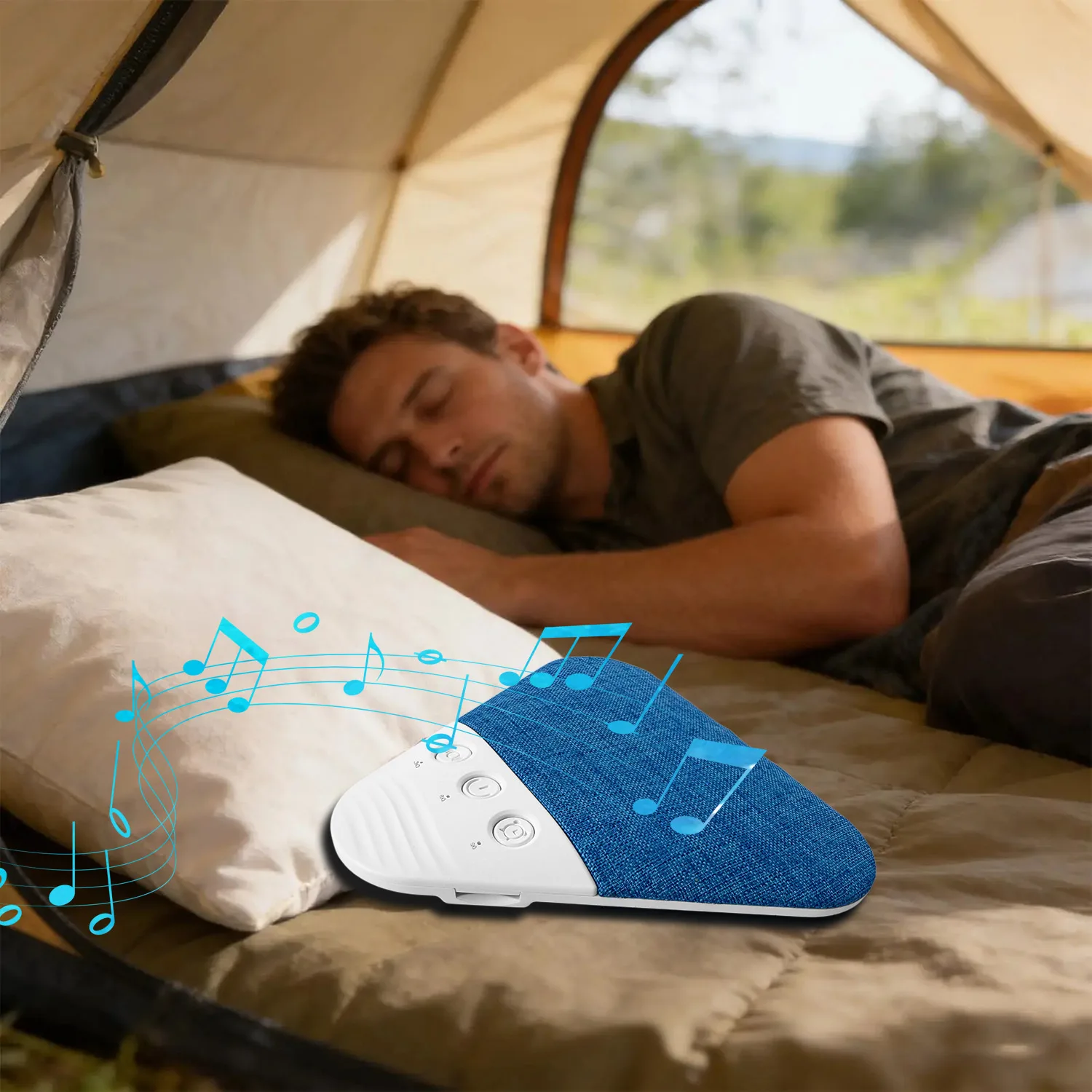 Ultra Slim Under Pillow Speaker Bone Conduction Hifi Sound Bluetooth 5.4 Wireless Noise Reduction Deep Sleep Relaxation