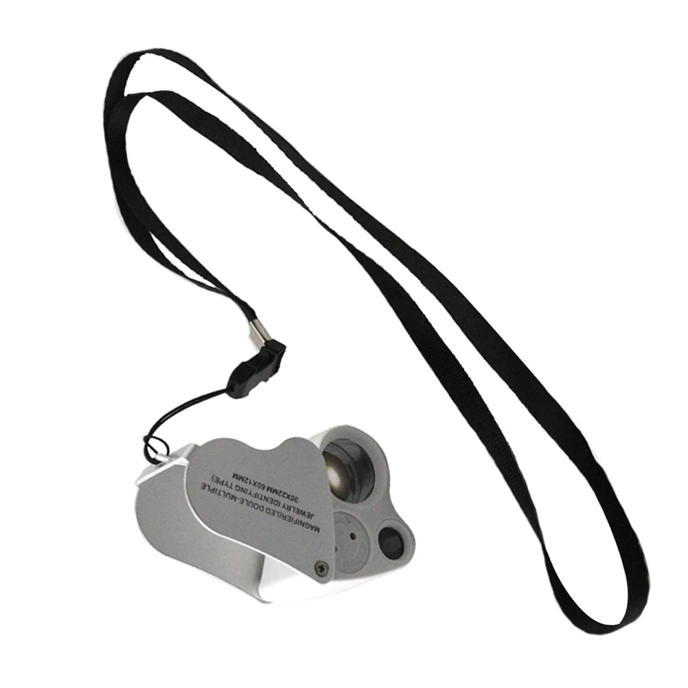 

1pc Gemstone Magnifier Handheld LED Jewelry Magnifying Glass Durable Lightweight Portable For Professional Home Use