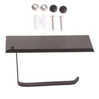 Wall Mounted Paper Towel Holder with Toilet Paper Rack and Phone Shelf for bathroom Storage Organizer
