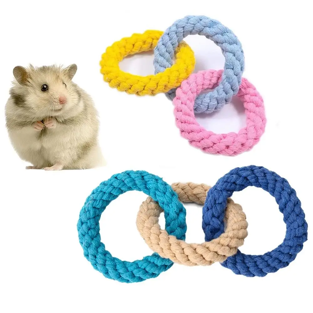 Hamster Climbing Rope Toys Sugar Glider Cage Accessories Hanging Swing Cage Toy Bird Rope Swing Toy for Climbing Exercising