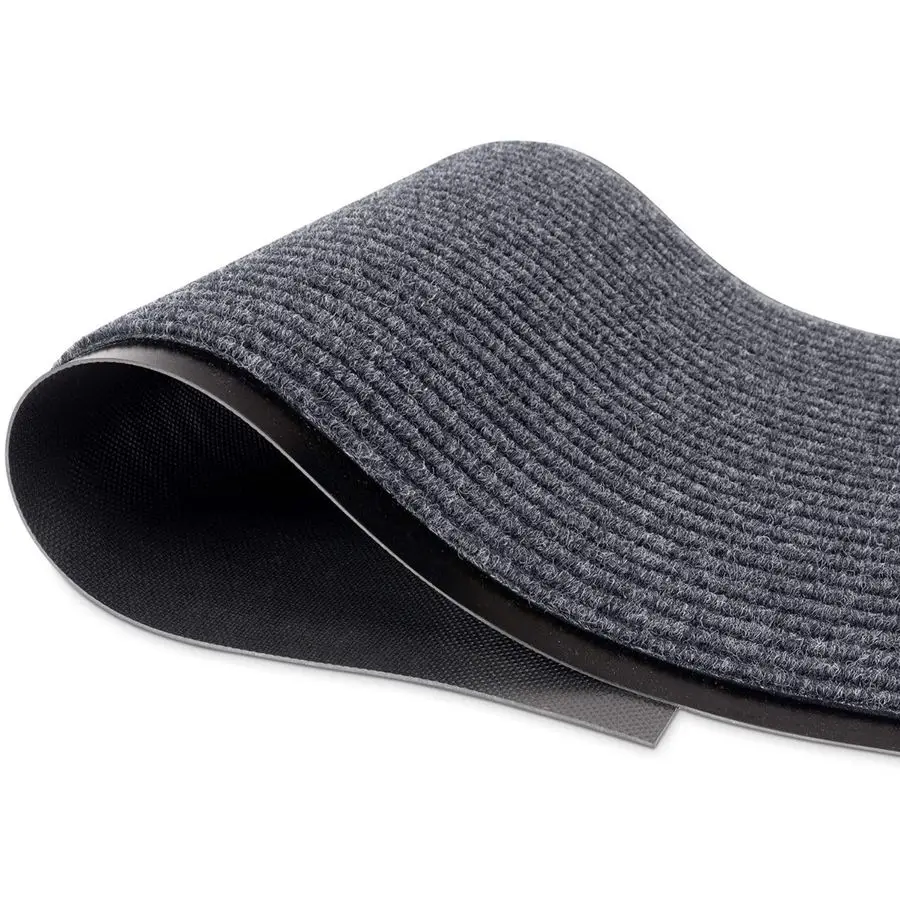 

Очень большой коммерческий напольный коврик, 3 x 5 футов, с резиновой окантовкой, сверхпрочный, водонепроницаемый, низкопрофильный, легко чистится, резиновый.