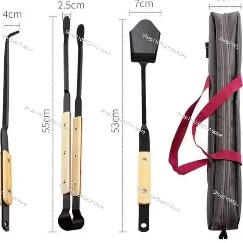 

Outdoor BBQ set, tongs, hook, shovel, clamp, pliers three-piece set, charcoal shovel, picnic, camping tool set, supplies