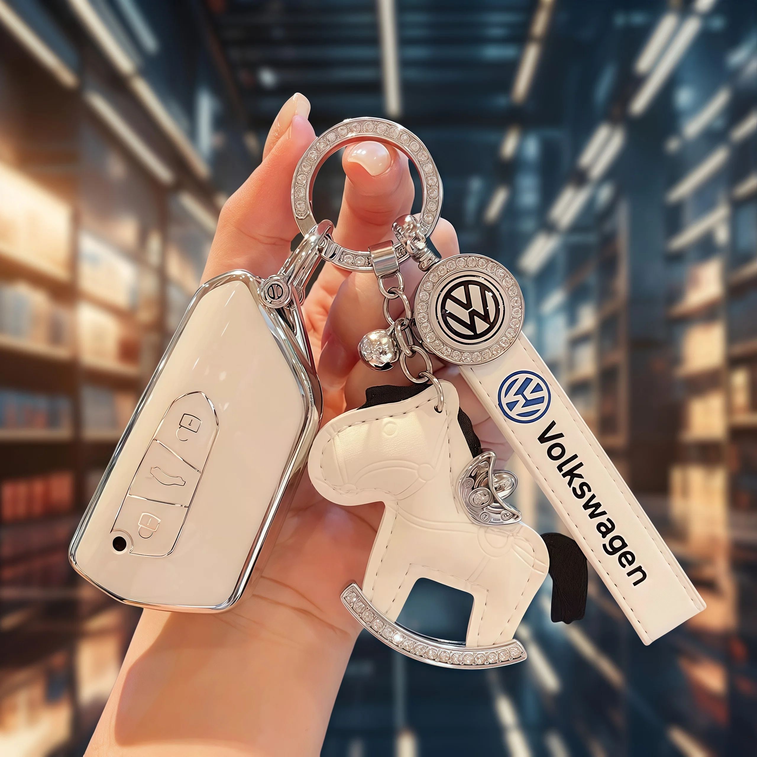 غطاء حافظة مفاتيح السيارة لسيارة VW Volkswagen Golf 8 MK8 ID.3 ID.4 Cupra Skoda Octavia A8 SEAT Leon MK4 2020 2021 Formentor Tarraco #1