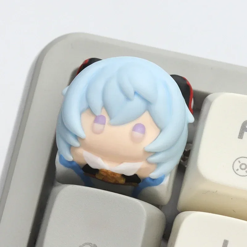 Unique Genshin Key Caps Anime Character Style 3D Resin Layered Drip Design Personalized MX Switch Keycap for Mechanical Keyboard