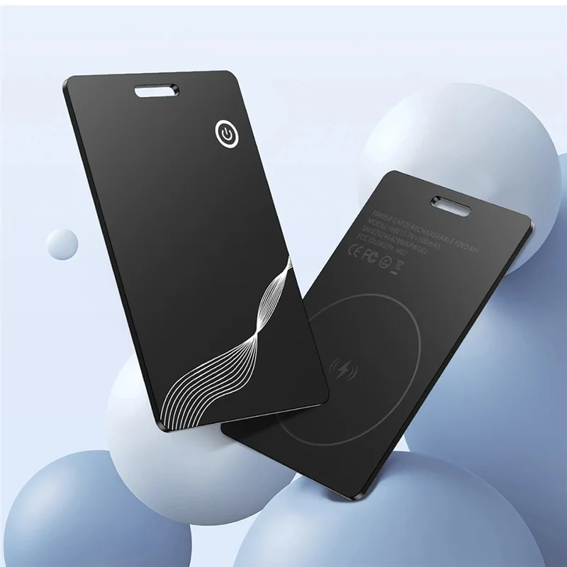 ABSQ-Smart Air Tag GPS トラッカー カード バッグ ウォレット ロケーター スマート タグ Find My APP 用