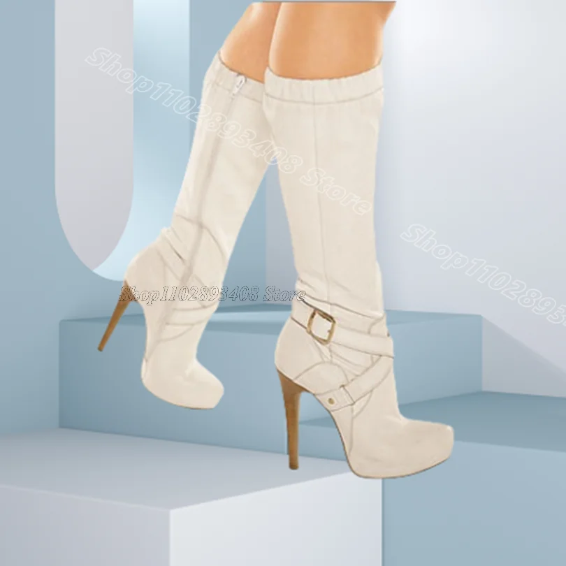 

Cream Concise Stiletto Short Boots Round Toe British Style Fashion Design for Women Party Dress Boots 2025 Zapatos Para Mujere