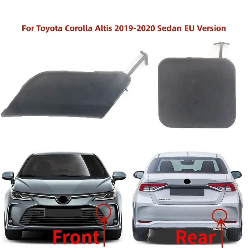 Front Rear Bumper Tow Eye Hook Cover Trailer Cap For Toyota Corolla Altis 2019-2020 Sedan EU Version 52128-02920 52161-02080