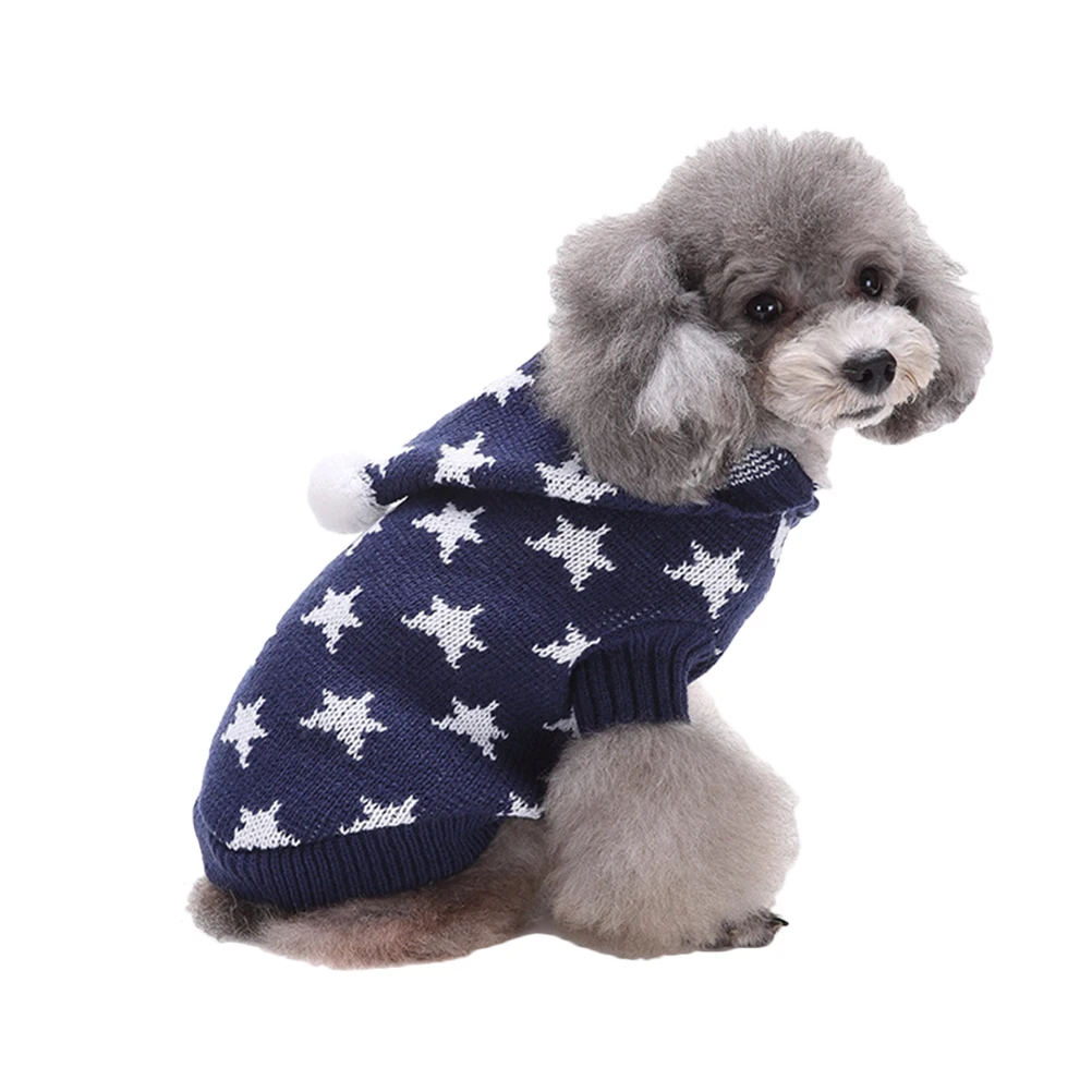 

Pet Christmas Sweater Dog Hoodies Knit Puppy Clothes for Cold Weather Holiday Sweaters Winter Garment Apparel