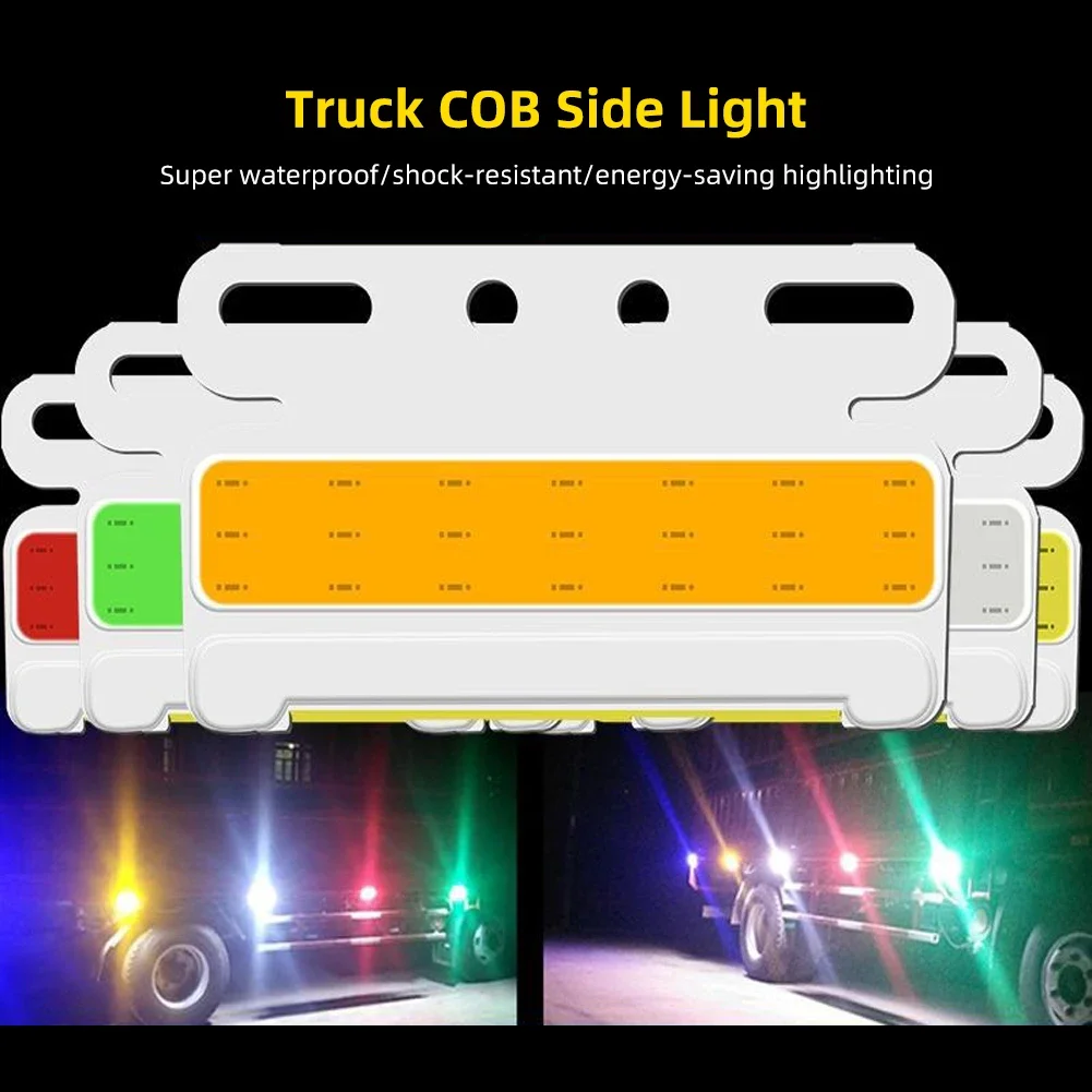 24V Ultrathin LED Running Water Side Lights Cargo Truck Width Lights Red Yellow Blue Green White Driving Lights Turn Signals