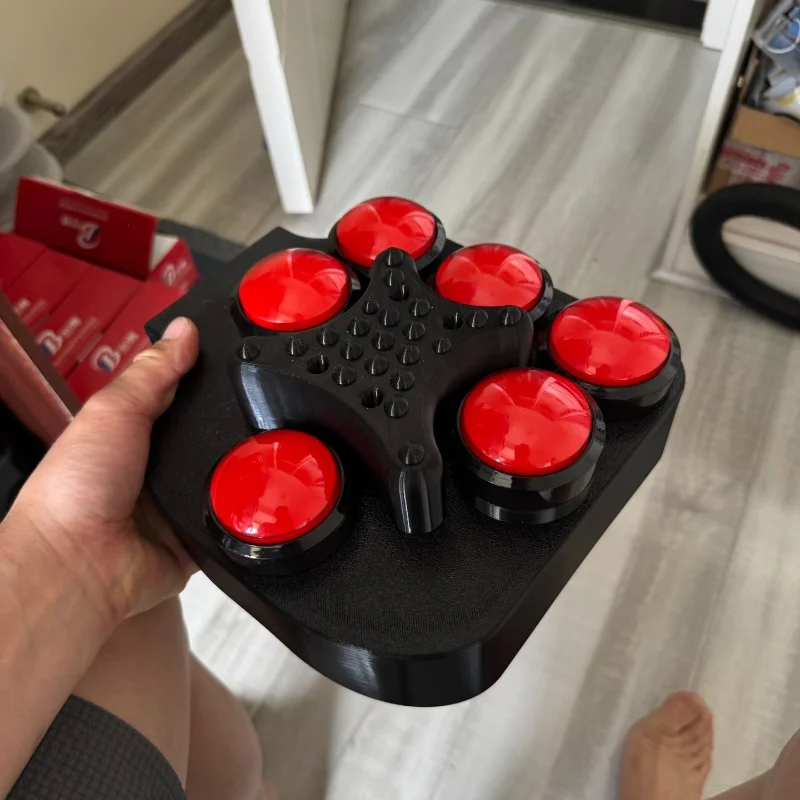 Big Button Foot Pedal Keyboard Custom 3D Printed Shell Single Legged Gaming 6keys Keyboard Button Support Customization DIY Y2K