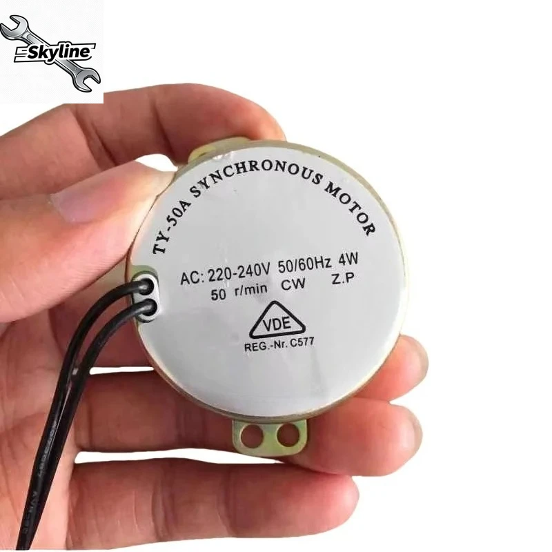 TY-50A 4W Synchronous Motor for Salon Turn Lamp, Replacement Quiet Motor for Barber Sign Light, 1PC, Direct Fit