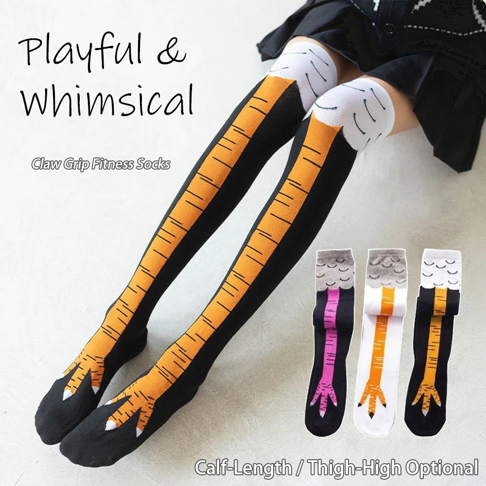 

Viral Prank Chicken Feet Socks - Halloween Funny Legwear for Women & Men with Slimming Ostrich Leg Design Party Used
