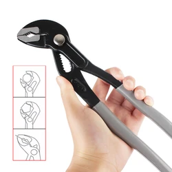 Water Pump Pliers Water Pipe Clamp Pliers Multi-function 100mm Large Opening Quick-Release Plumbing Pliers Pipe Tube Wrench