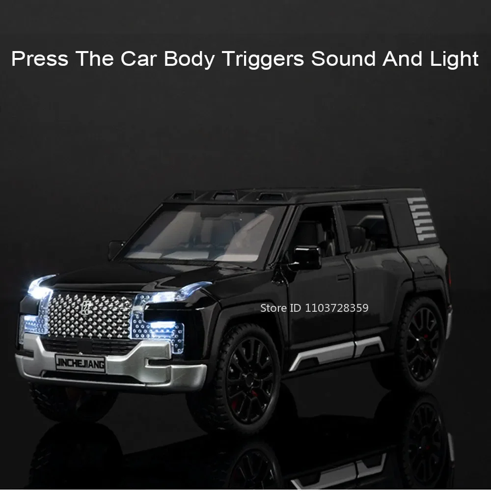 1:32 BYD Op zoek naar U8 Model Speelgoedauto's Legering Diecast Rubicon Terreinwagens Geluid Licht Deuren Geopend Trek Jongens Geschenken