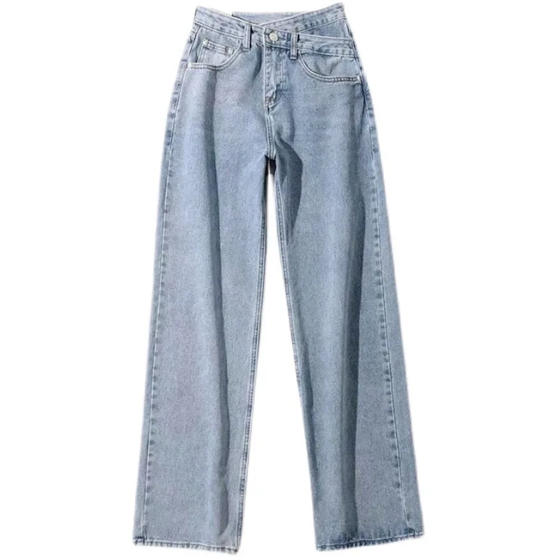 Woman Jeans Wide Leg Cotton Denim Clothing 2023 New Trand Streetwear Vintage High Waist Trousers Fashion Straight Pants