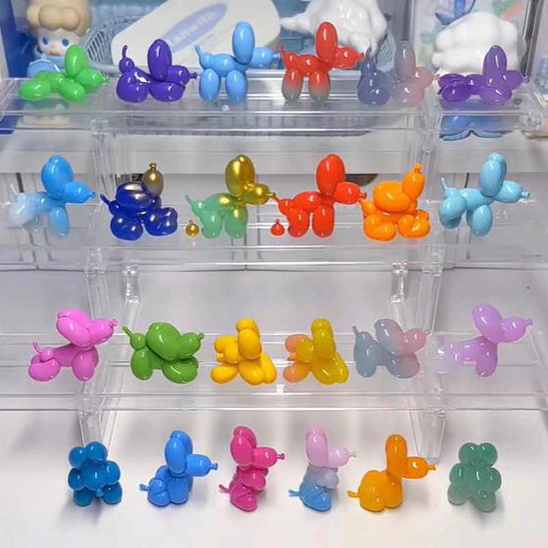 

Genuine Moedouble Happy Balloon Dog Blind Box Mini Bean Cute Collectible Figure Surprise Caja Kawaii Toys Kids Birthday Gifts