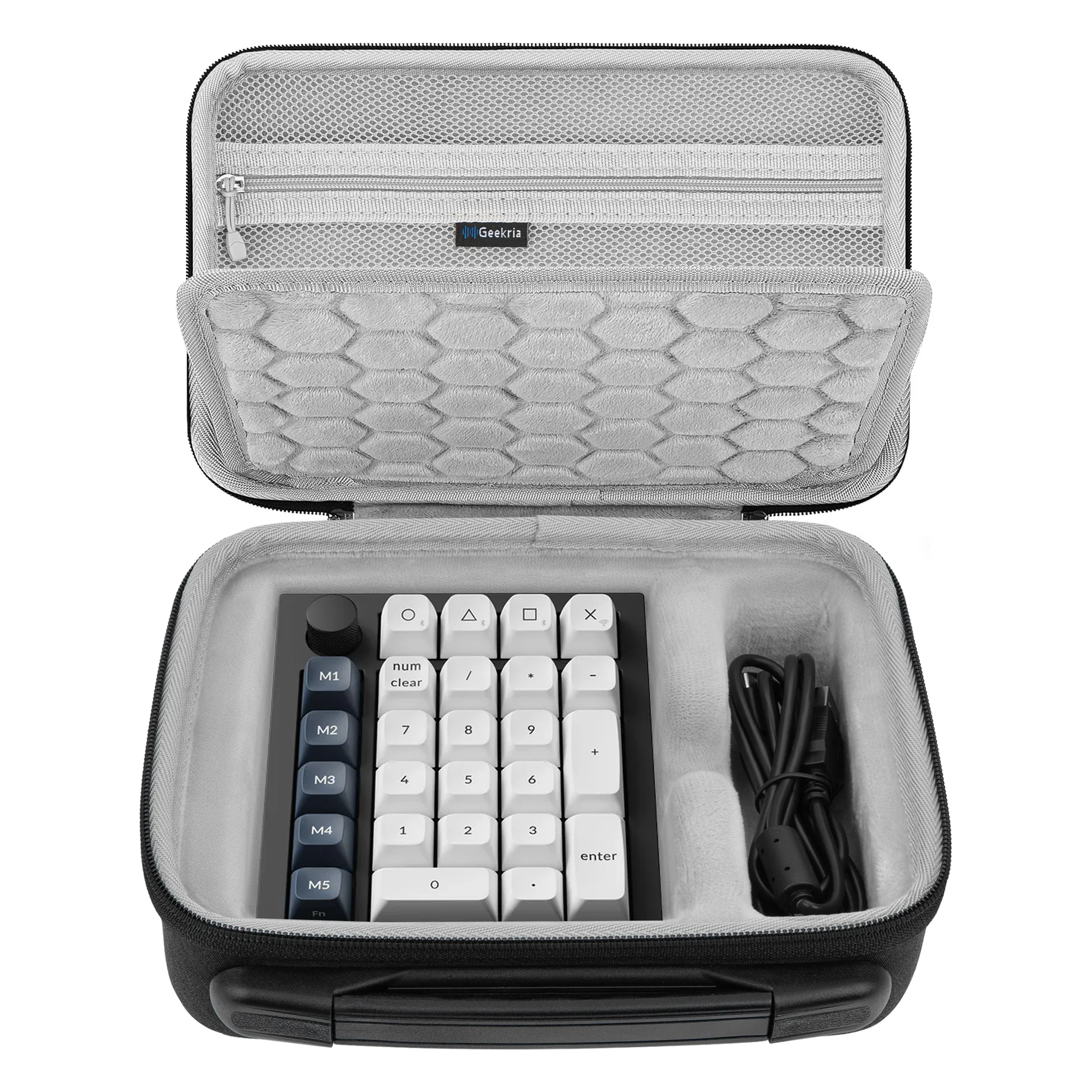 

Чехол для переноски цифровой клавиатуры Geekria, совместимый с Keychron Q0 Max / Q0 Plus