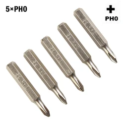 5pcs 28mm Cross Screwdriver Magnetic Bit PH0000 PH000 PH00 PH0 PH1 PH2 4mm Hex Shank For Pneumatic Electric Screwdriver