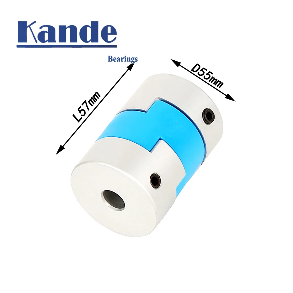 

Kande 1PC D55L57 aluminum alloy cross slider coupling adjustment eccentric screw motor clamping large angle cross type coupling