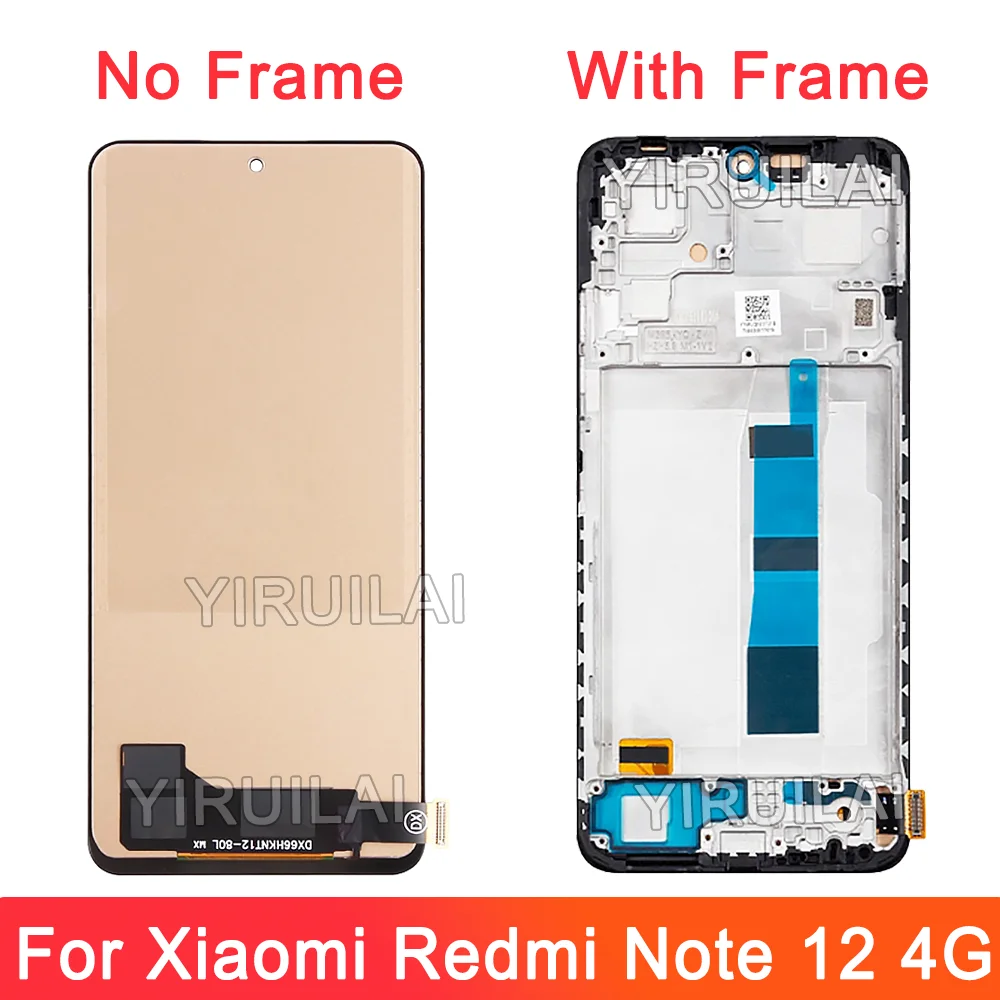 TFT For Xiaomi Redmi Note12 4G LCD With Frame For Redmi 23021RAAEG 23021RAA2Y LCD Replacement Display Touch Screen