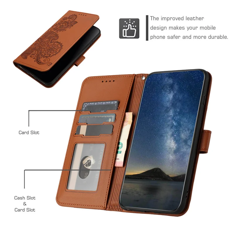 3D Emboss Mandala Leather Book Case For Xiaomi Redmi Note 11 Pro 10 5G Case Note 11S 11 SE 11E 10S 10T 9S 9 Pro Max Wallet Cover