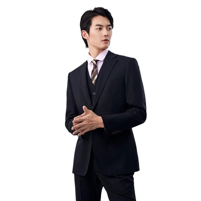 F95898 new bamboo fiber suit men\'s suit formal dress business slim groom suit