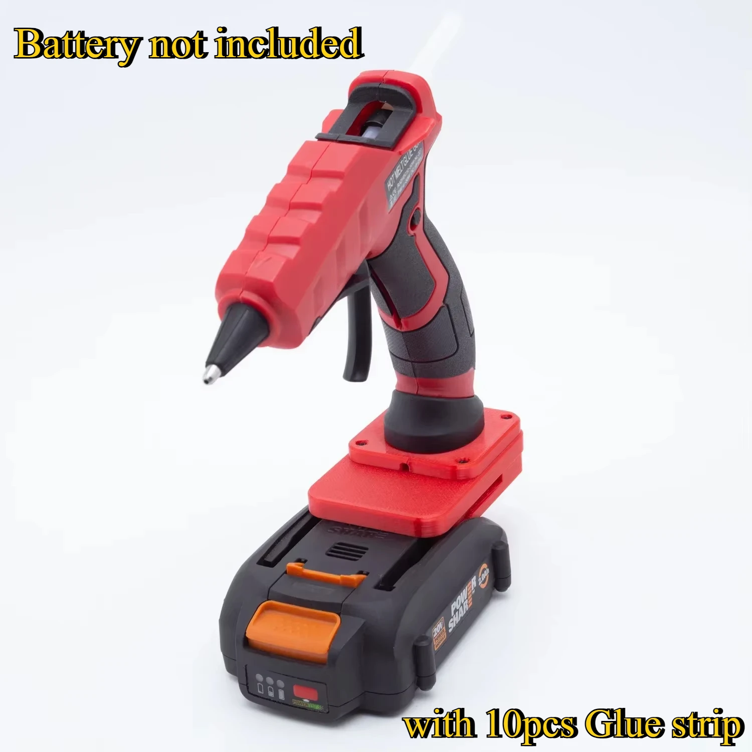 

Cordless Electric Handheld Hot Melt Glue Gun For Worx 6 PIN 18V Lithium Battery Household DIY Tools With 10 Clear Glue Sticks