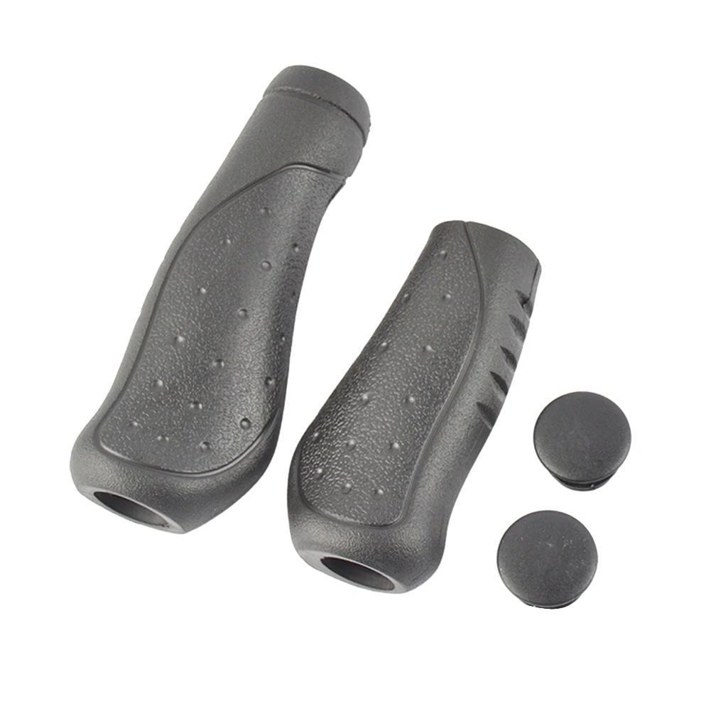

1 Pair Mountain Bicycle Handle Grips Long and Short TPR Rubber Ergonomically Designed for Comfort Fits 22 2mm Handlebars