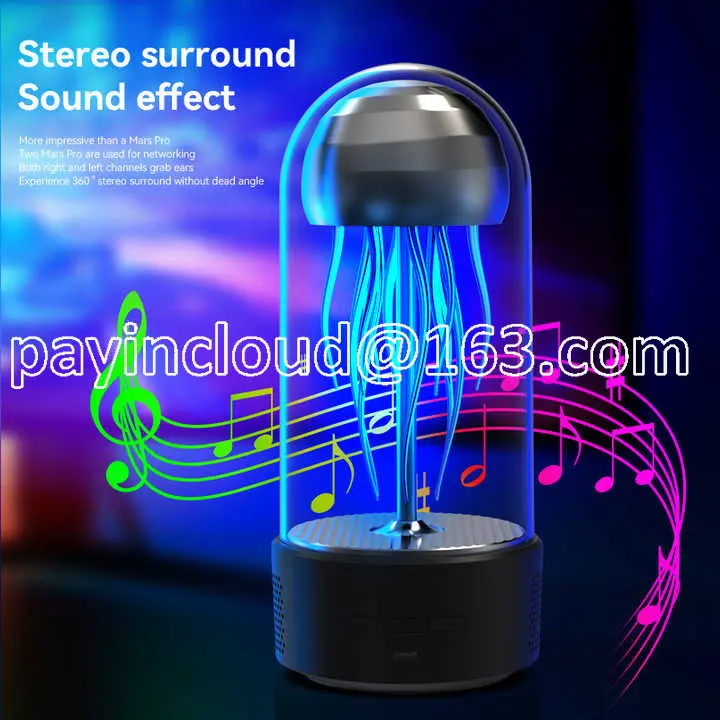 Top Selling Products 2022 Amazon Jelly Fish Led Light Original Speaker Home Theatre System with Tripod Blue Tooth Speaker