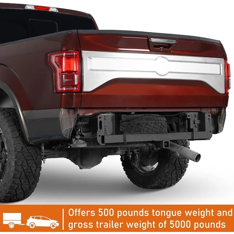 F150 فئة 3 وصلة مقطورة 2 بوصة سحب استقبال مربع أنبوب الإطار ل 20152025 فورد F150 الثقيلة الصلب الخلفي وصلة سحب بار #3