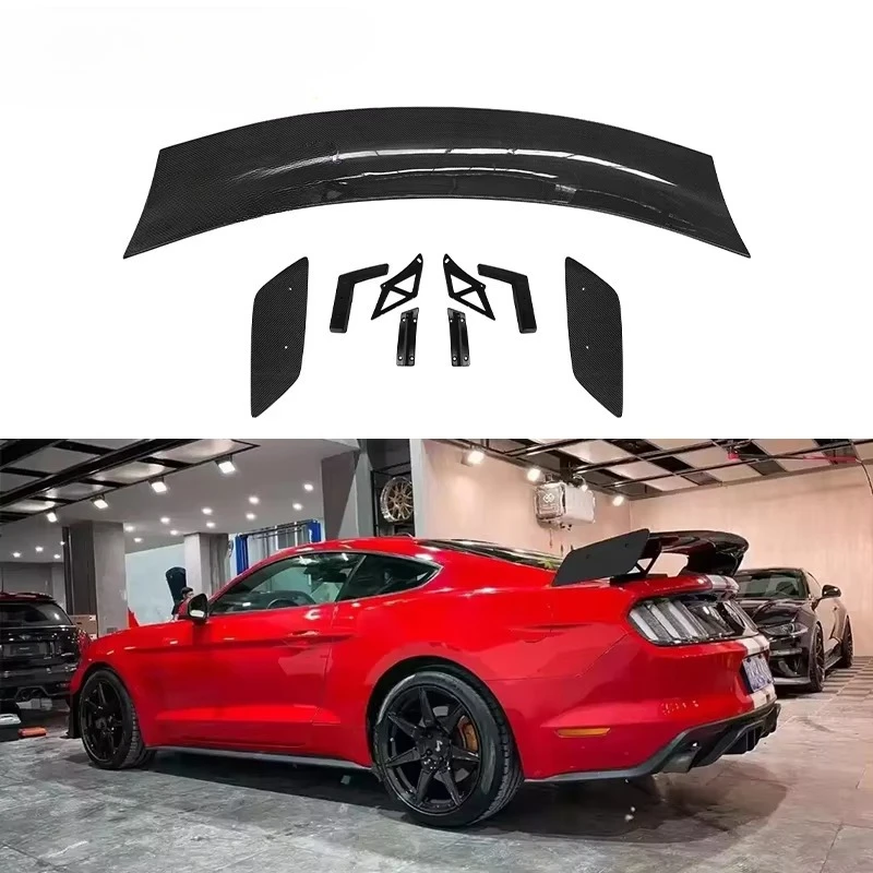 

GT500 Style Carbon Fiber Rear Spoiler for Ford Mustang New Upgrade Tuning Trunk Spoiler Flaps Rear Wing Car Bumpercustom