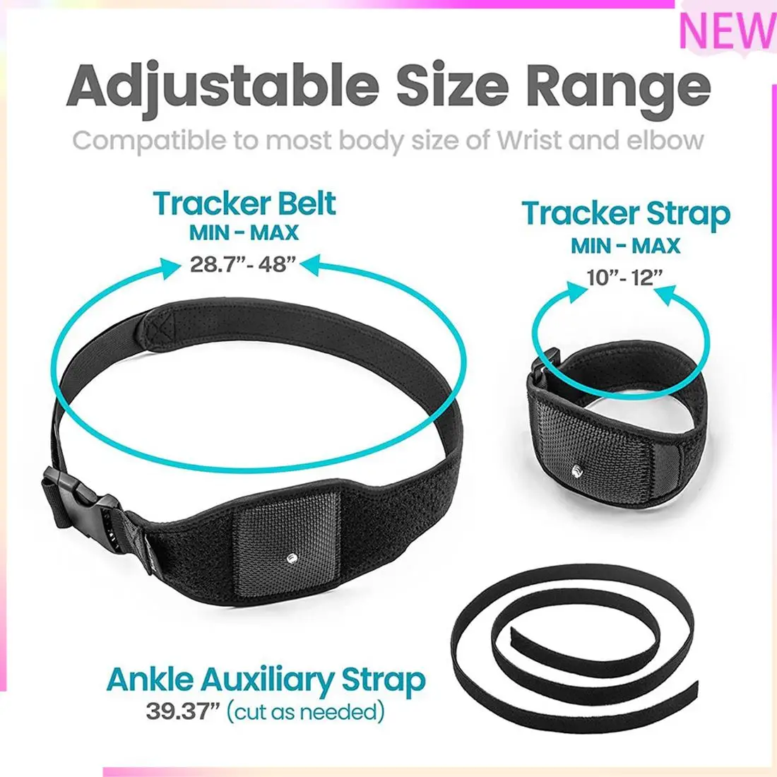 

B27B Vive Tracker Belt Vive Tracker Straps для HTC Vive System Tracker Pucks, структура и обновление полного тела