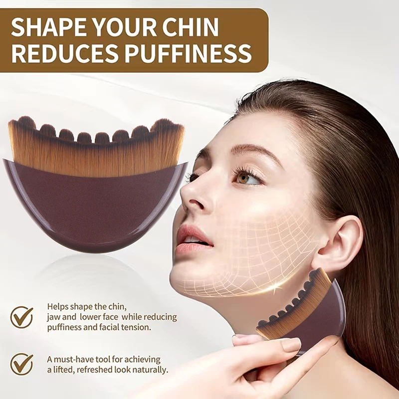 Durable Soft Bristles Ergonomic Facial Cleansing Brush For Contour Facial Brush Manual Lymphatic Drainage Massager Shaping