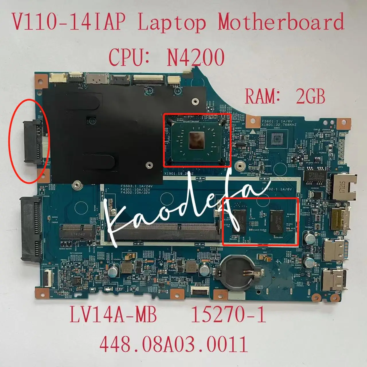 สำหรับ Lenovo V110-14IAP แล็ปท็อป N4200U CPU RAM:2G 15270-1 FRU: 5B20M44662 5B20M44669 100% Test Ok