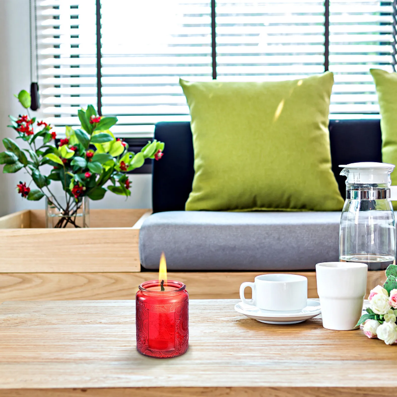 

6Pcs Premium Glass Containers Heat-Resistant DIY Jars for Scented Candles Craft Projects Storage Use