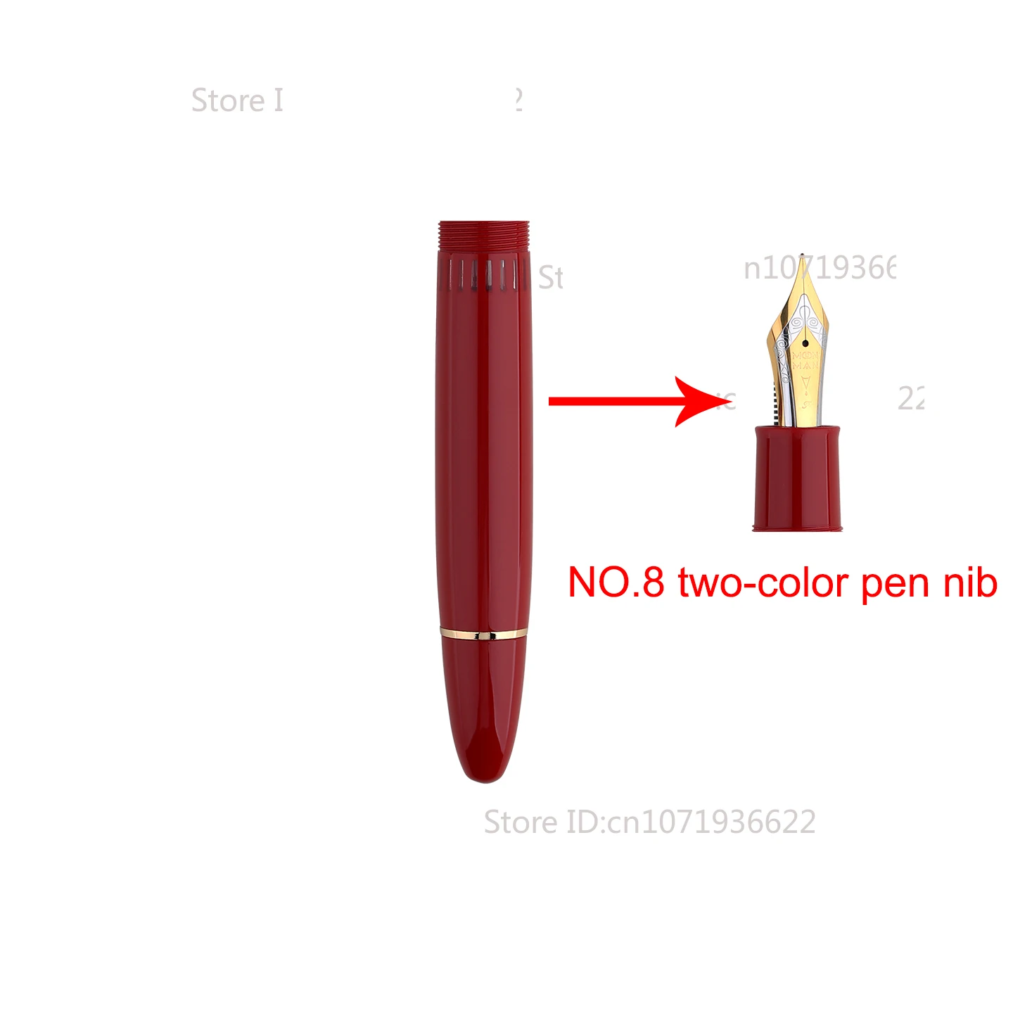 Huge MAJOHN P141 NO.8 F Nib Large Resin Piston Huge Red Gold Clip Fountain Pen Large Capacity Ink Writing Business Luxury Pen