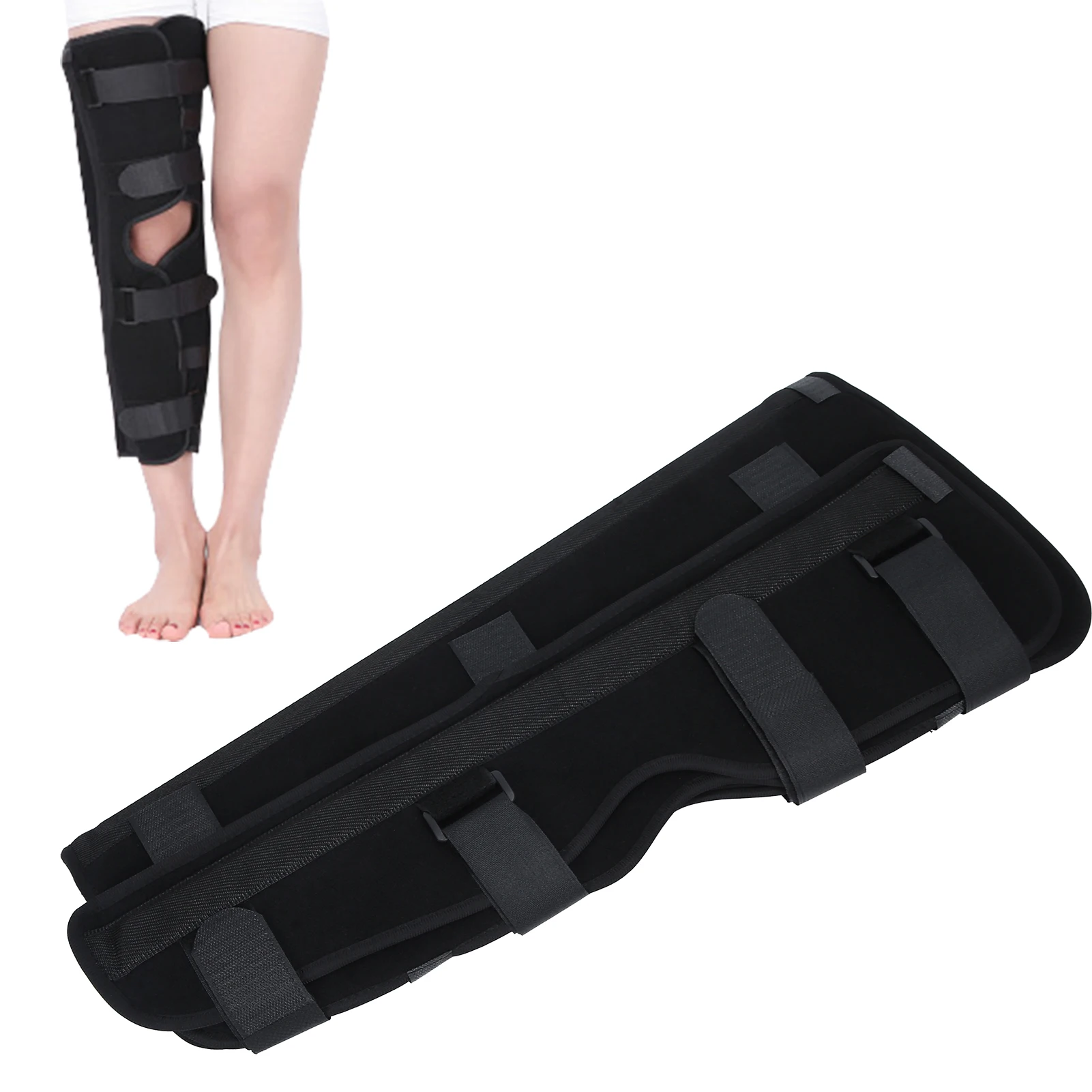 2025 NEW  Adjustable Knee Brace Knee Splint Postoperation Fracture Sprain Knee Splint Immobilizer Support