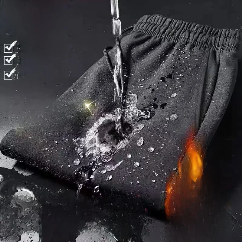 

Thiened Fce Спорт на открытом воздухе Мужские повседневные брюки Ветрозащитные теплые зимние брюки для активного отдыха Простой матч