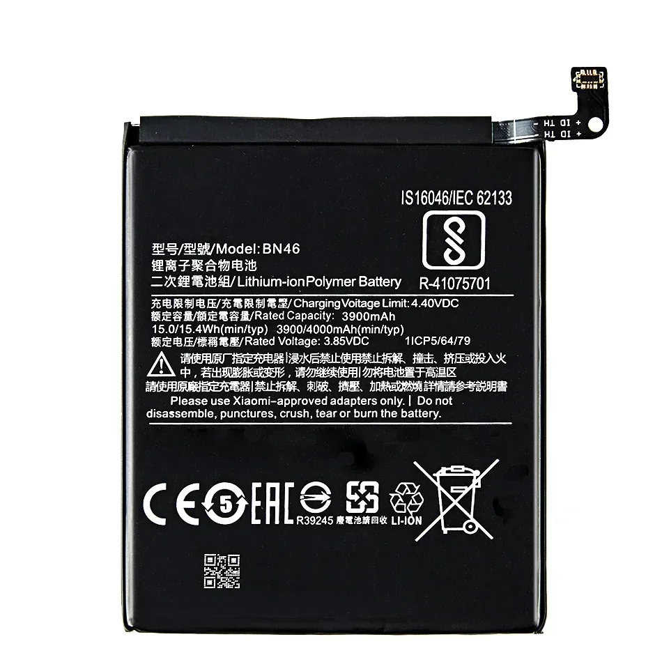 Battery BM42 BM45 BM46 BN31 BN41 BN43 BN45 BN46 BN48 BN4A For Xiaomi Redmi Note 2 3 4 4X 5 5A 6 7 8 8T 9 9S Pro Plus Note2 Note3