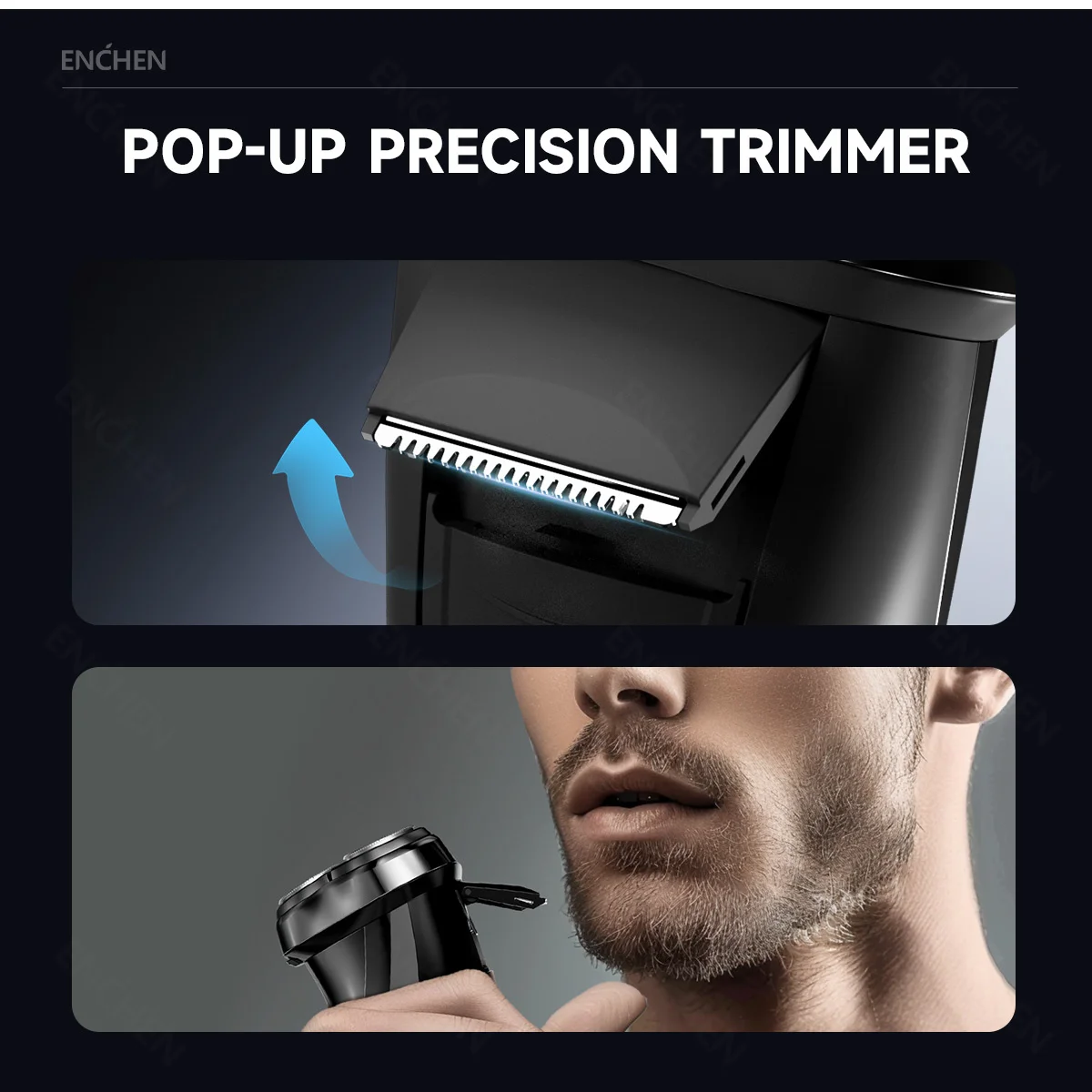 ENCHEN Electric Shaver 3D Blackstone 3 IPX7 Waterproof Razor Wet And Dry Dual Use Face Beard Battery Digital Display For Men