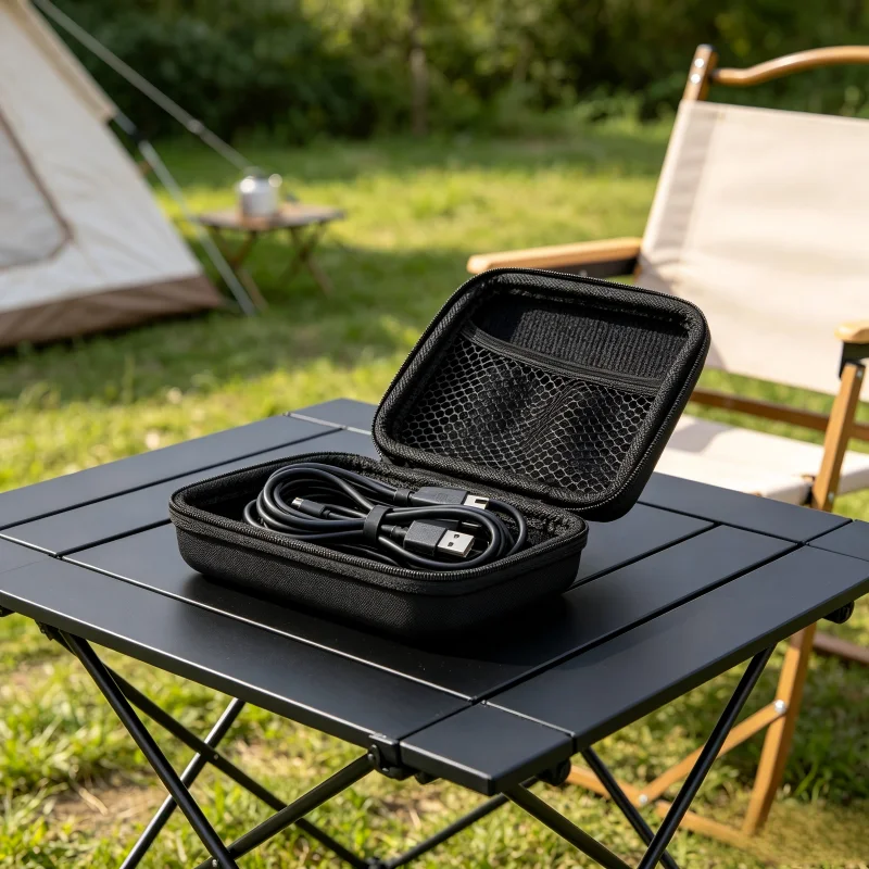 Portable Hard Shell 3C Digital Storage Bag Artificial Leather Earphone Charger Data Cable U Disk Organizer Case