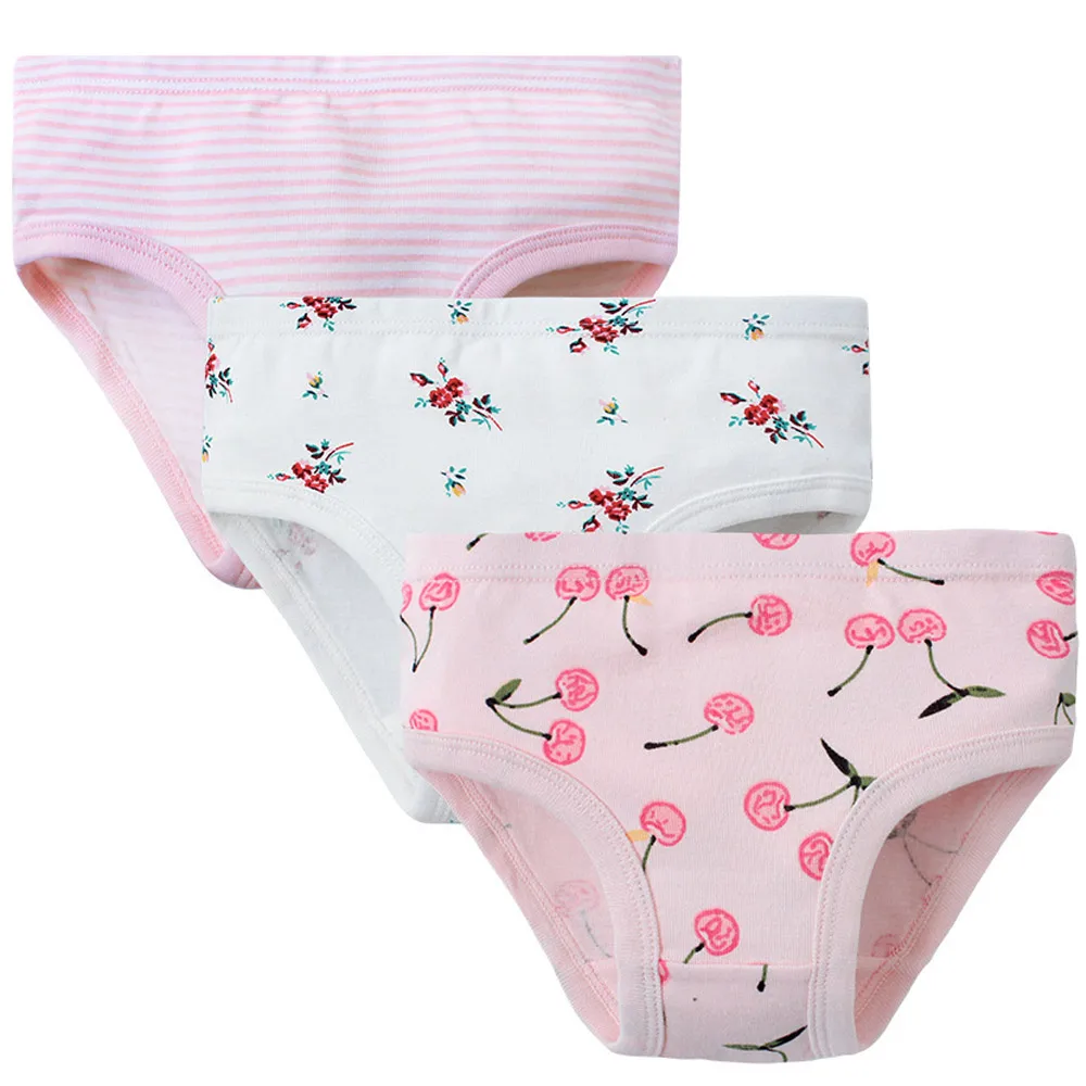 3 قطعة مجموعات سراويل الفتيات الأطفال 100% القطن لينة جميلة الكرتون يونيكورن طباعة الملابس الداخلية للفتيات الملابس الداخلية الملاكم تنفس #1