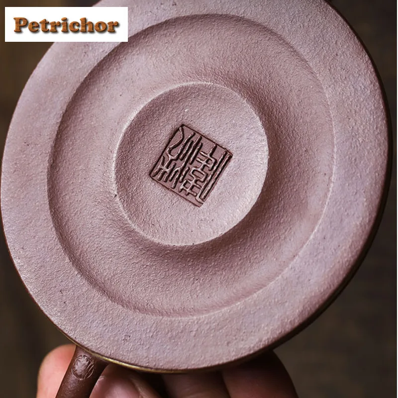 90 مللي بوتيك ييشينغ الأرجواني الطين أباريق الشاي الفنانين اليدوية الذهب الرسم وعاء الخام الخام الأرجواني الطين غلاية Zisha طقم شاي عناصر الشاي تشا #5