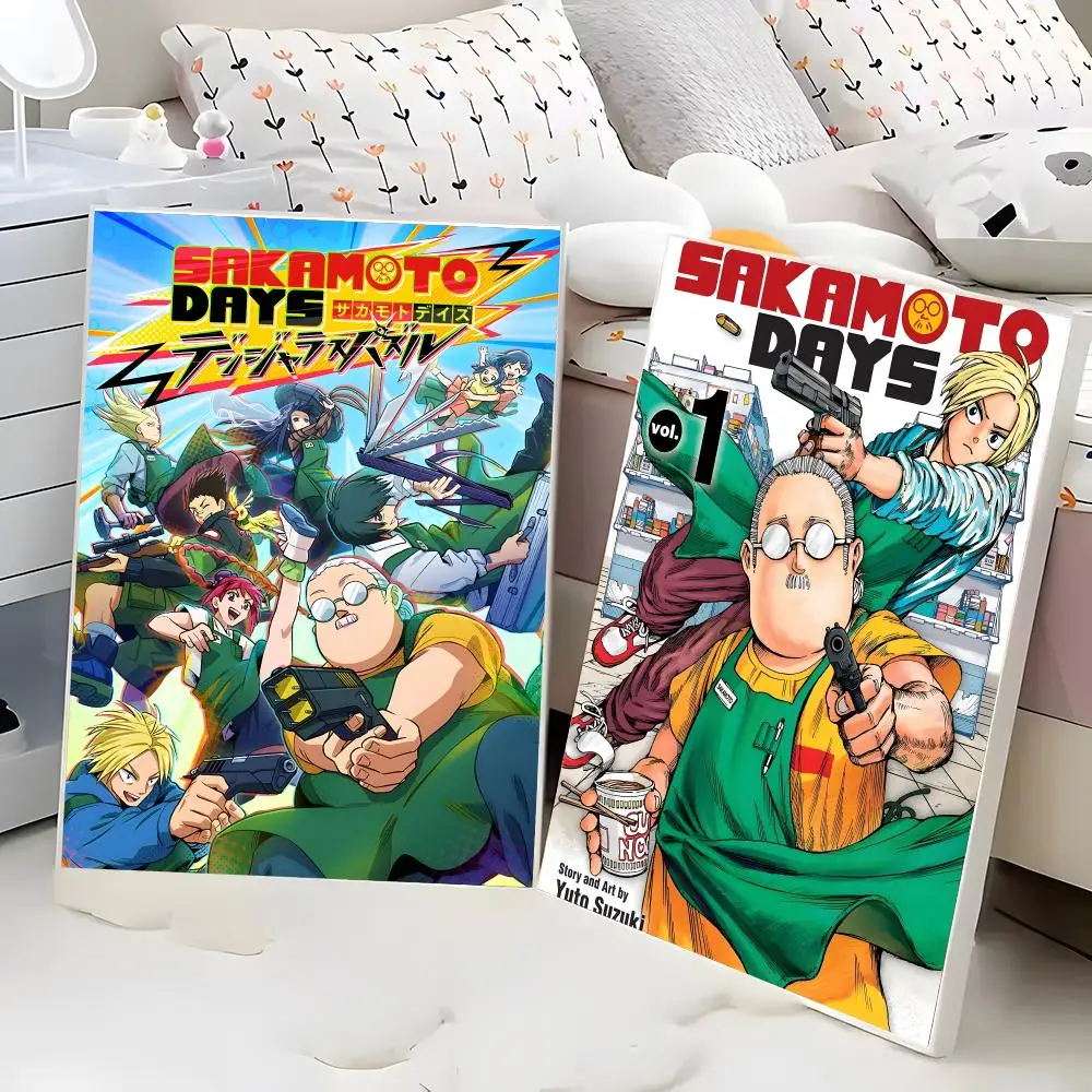 Sakamoto Days Taro Sakamoto Yu Suzuki Action Comedy Shonen Jump Painting Calligraphy Poster Eco-Friendly Decor Frameless Canvas