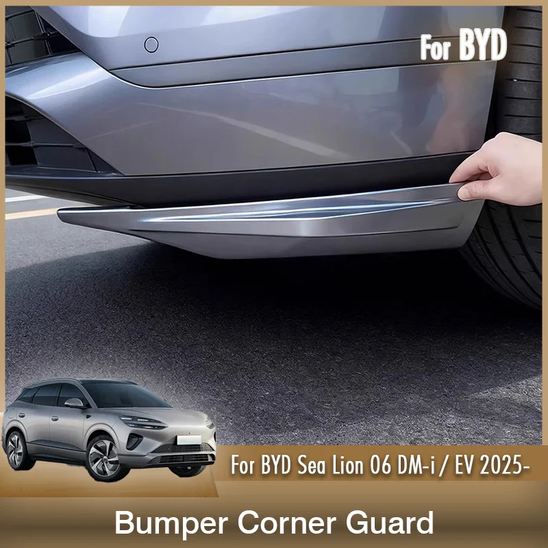 

For BYD Sealion Sea Lion 06 DM-i DMI EV 2025 2026 ABS Front Bumper Corner Guards Impact Anti Rust Protectors sticker Accessories