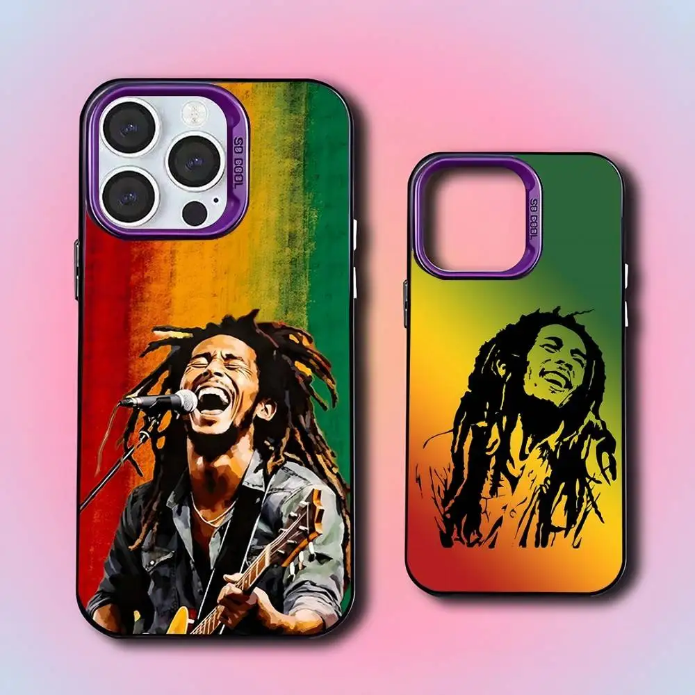 

Bob Marley Rasta Lion Phone Case For iPhone 17,16,15,14,13,12,11,Pro,XS,Max,Plus,Mini,SE4,E Purple Matte Shockproof Cover