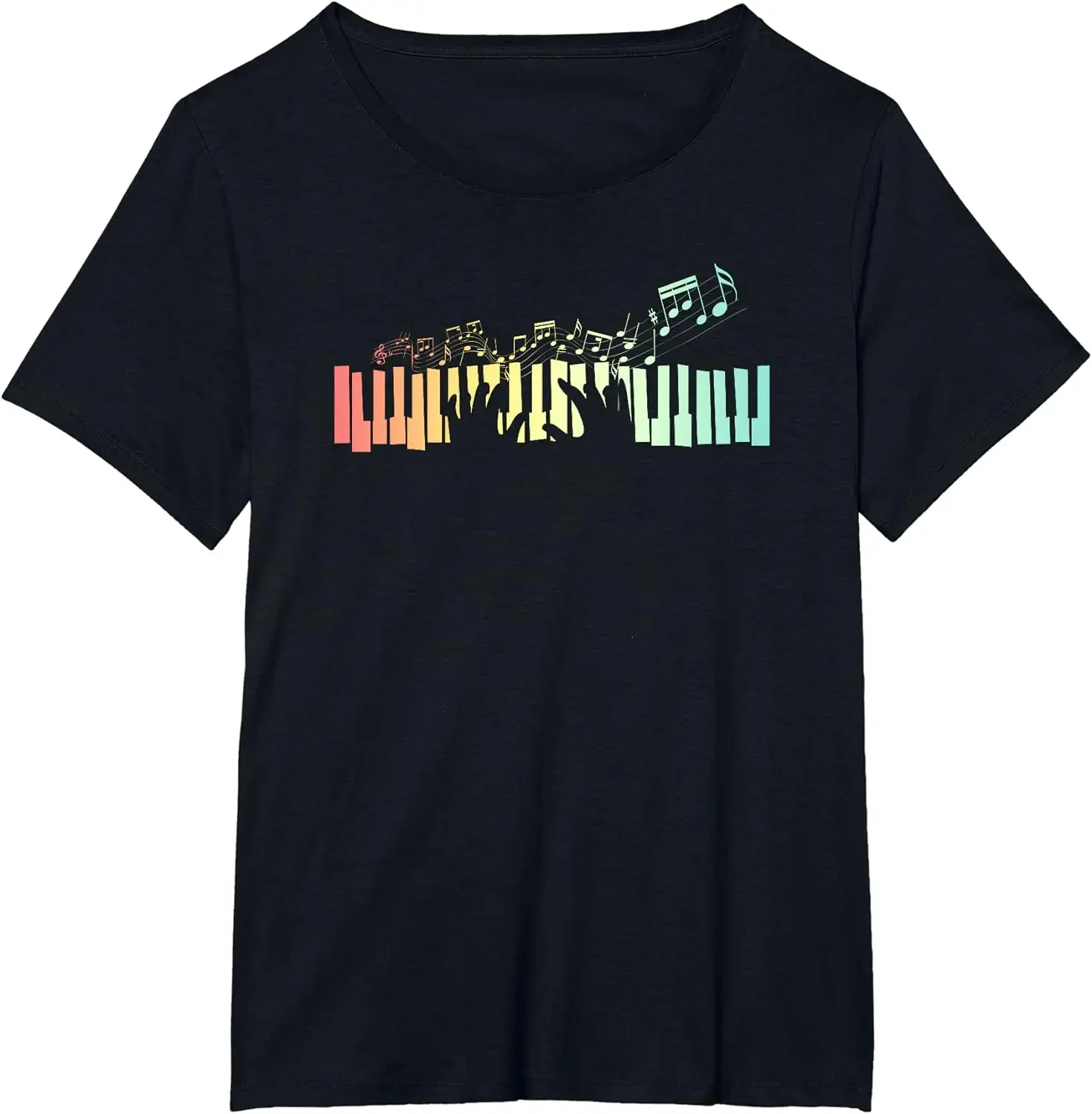 Pianist Gift Idea Keyboards Music Notes Piano T-Shirt